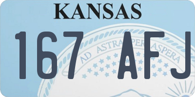KS license plate 167AFJ