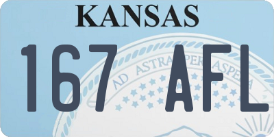 KS license plate 167AFL