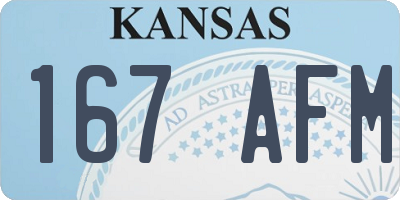 KS license plate 167AFM
