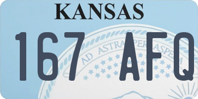 KS license plate 167AFQ