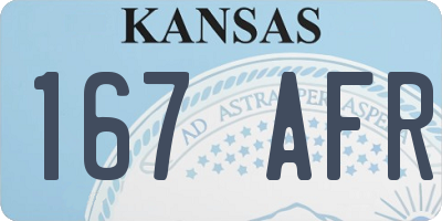 KS license plate 167AFR