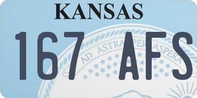 KS license plate 167AFS