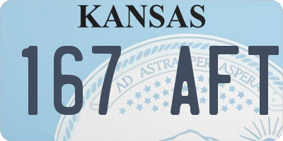 KS license plate 167AFT