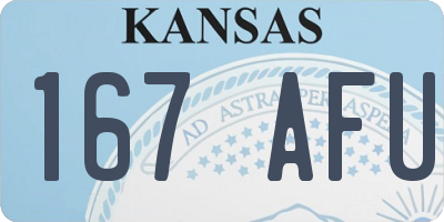 KS license plate 167AFU