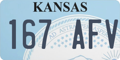 KS license plate 167AFV