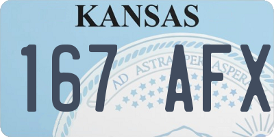 KS license plate 167AFX