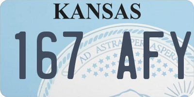 KS license plate 167AFY