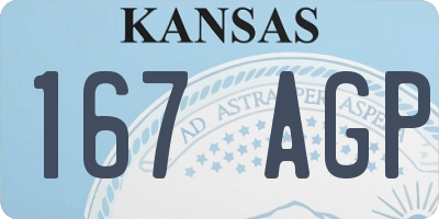KS license plate 167AGP