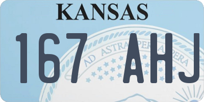 KS license plate 167AHJ