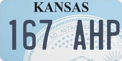 KS license plate 167AHP