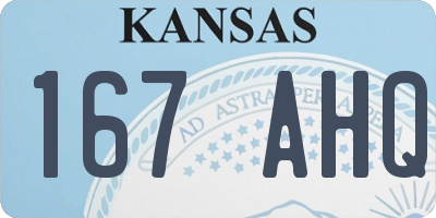 KS license plate 167AHQ