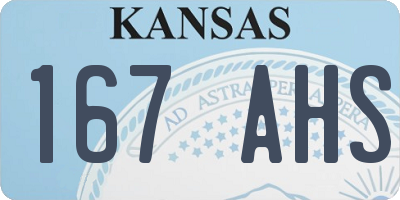 KS license plate 167AHS