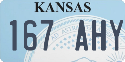 KS license plate 167AHY