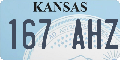 KS license plate 167AHZ