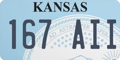 KS license plate 167AII