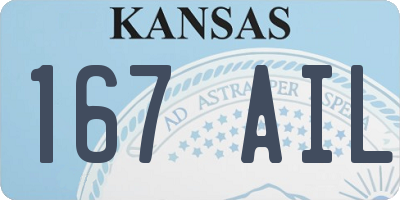 KS license plate 167AIL
