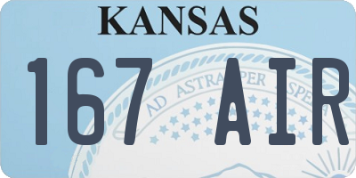 KS license plate 167AIR