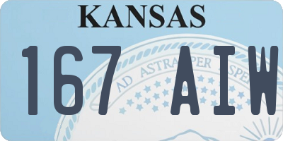 KS license plate 167AIW