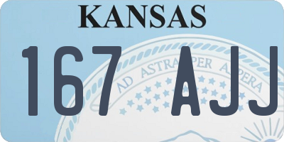KS license plate 167AJJ