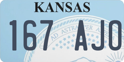 KS license plate 167AJO