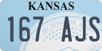 KS license plate 167AJS