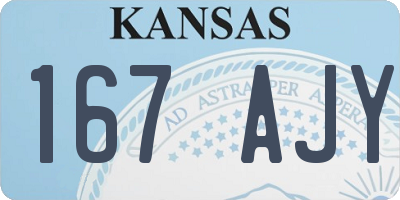 KS license plate 167AJY
