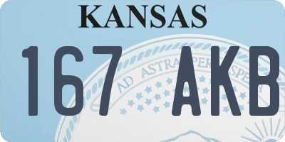 KS license plate 167AKB