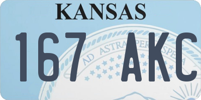 KS license plate 167AKC