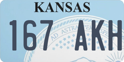 KS license plate 167AKH