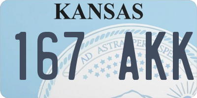 KS license plate 167AKK