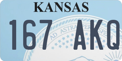 KS license plate 167AKQ