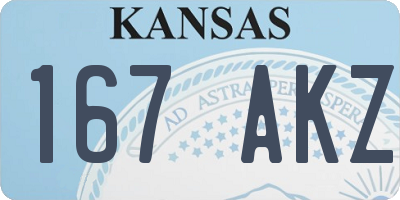 KS license plate 167AKZ