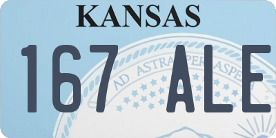 KS license plate 167ALE