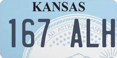 KS license plate 167ALH