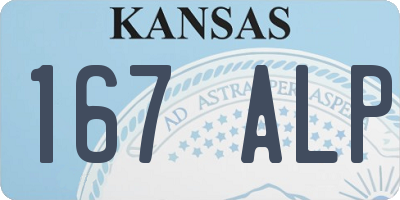 KS license plate 167ALP