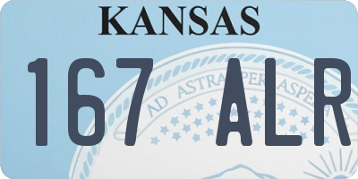 KS license plate 167ALR