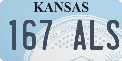 KS license plate 167ALS