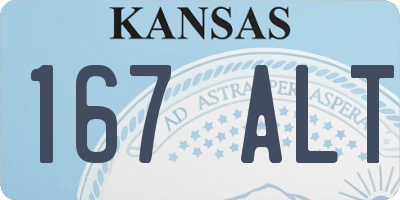 KS license plate 167ALT