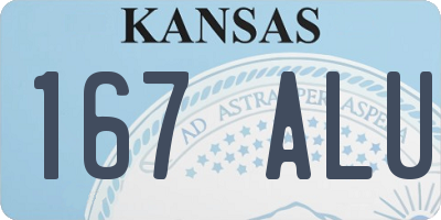 KS license plate 167ALU