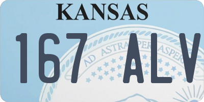 KS license plate 167ALV