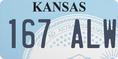 KS license plate 167ALW