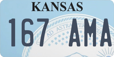 KS license plate 167AMA
