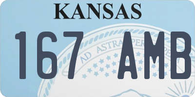 KS license plate 167AMB