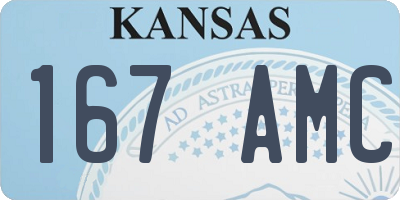 KS license plate 167AMC