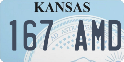 KS license plate 167AMD