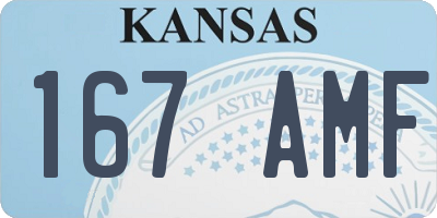 KS license plate 167AMF