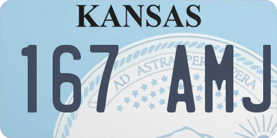 KS license plate 167AMJ