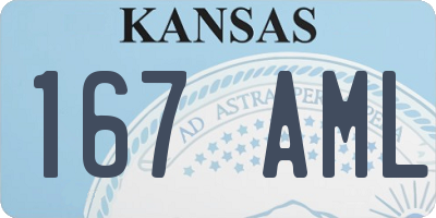 KS license plate 167AML