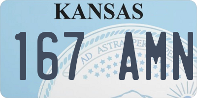 KS license plate 167AMN