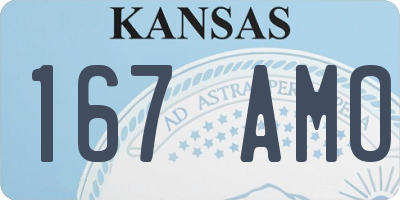 KS license plate 167AMO